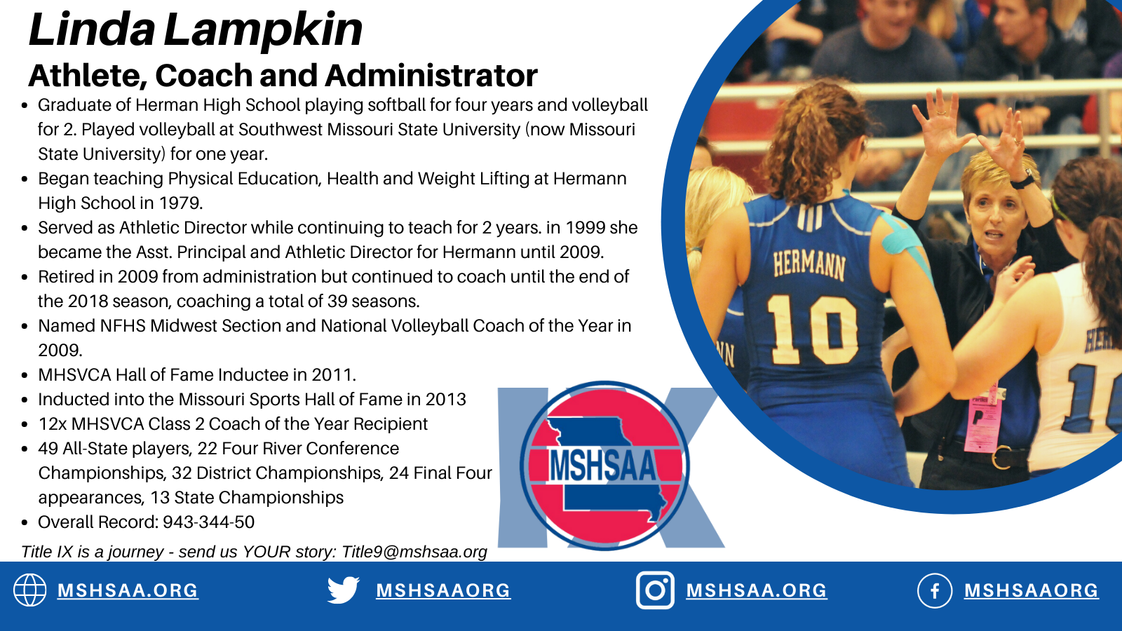 Linda Lampkin, Volleyball Coach