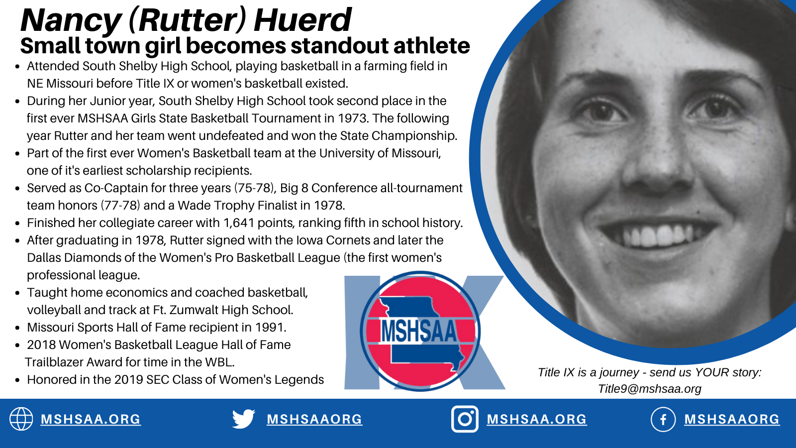 Nancy Rutter, South Shelby Basketball Standout